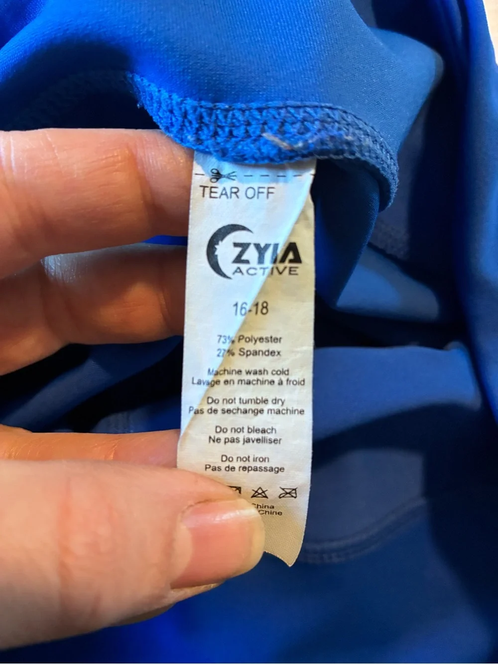 Zyia Blue Game Day Light n Tight Leggings Size 16-18